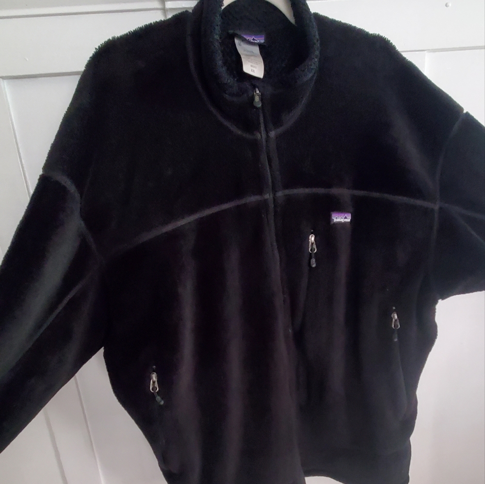 Patagonia XXL synchilla black fleece jacket
